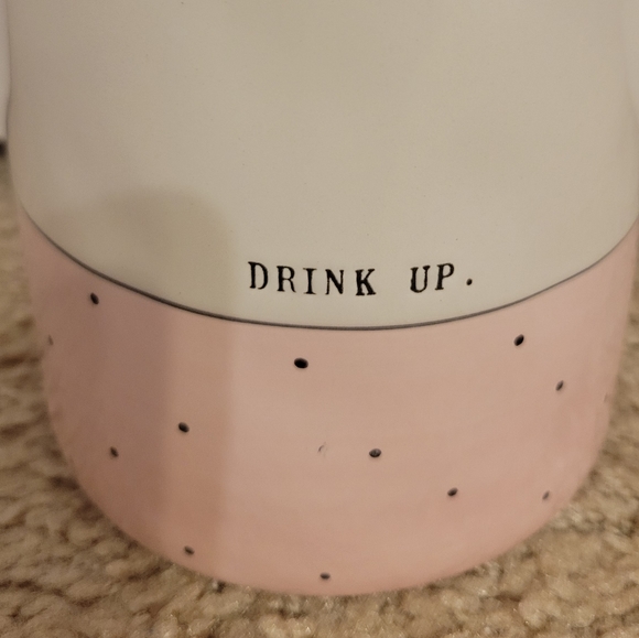 Rae Dunn DRINK UP. Ceramic Pitcher - Picture 3 of 6